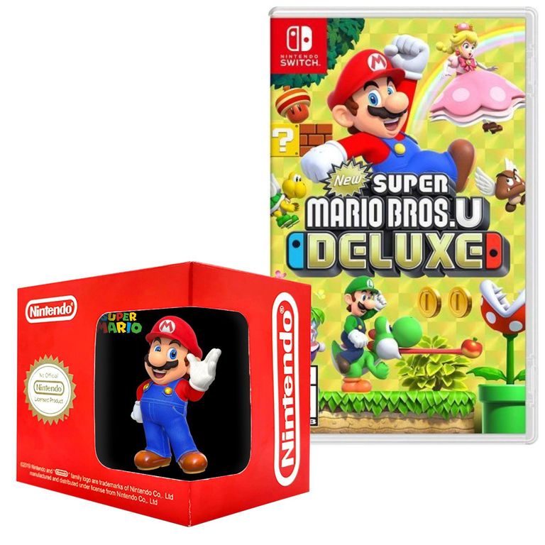 New super mario bros u deluxe + taza 1