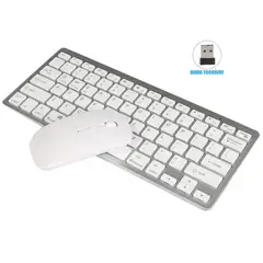 SEISA - Teclado Mouse Inalámbrico Pack Marca para Pc Laptop - Blanco