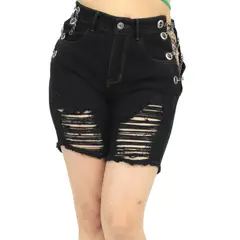 BENCUS JEANS - Biker Short Denim Mujer