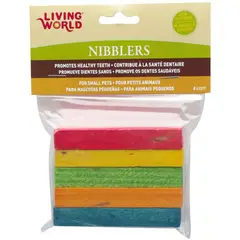 LIVING WORLD - Juguete masticable de madera natural x 5 piezas