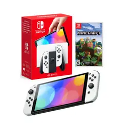 NINTENDO - Consola Switch Oled Blanca Minecraft