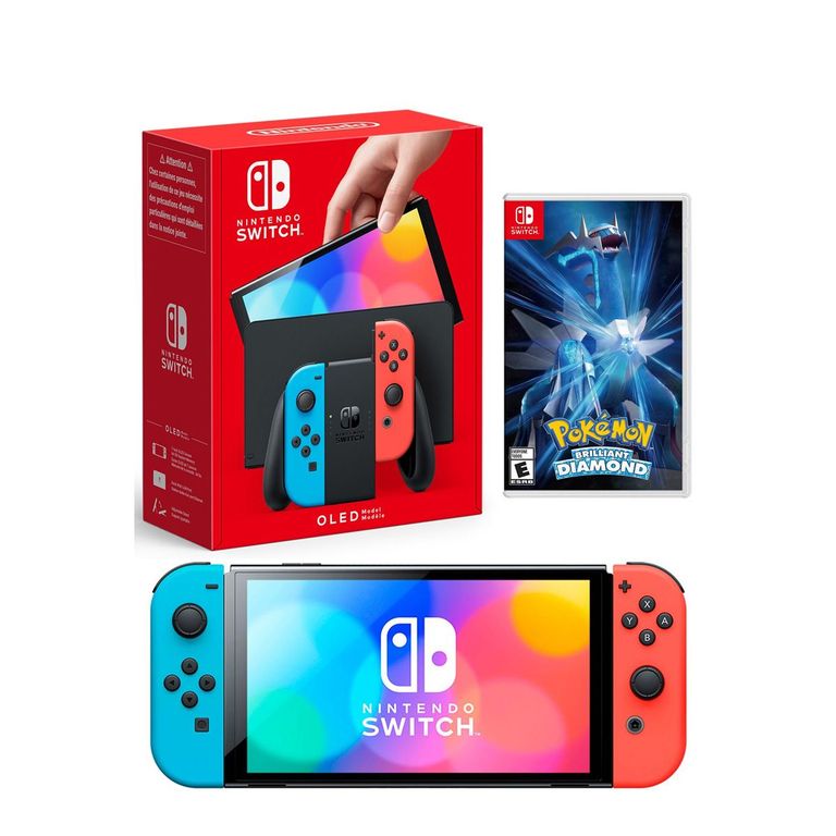 Consola Switch Oled Neon Pokemon Diamond