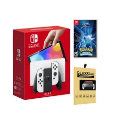 NINTENDO - Consola Switch Oled Blanca Pokemon Diamond Mica