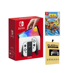 NINTENDO - Consola Switch Oled Blanco Crash Team Racing Mica
