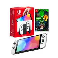 NINTENDO - Consola Switch Oled Blanco + Luigis Mansion 3
