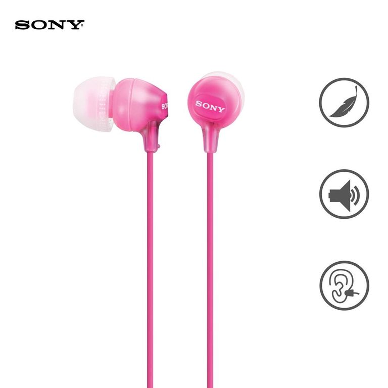Audífonos MDR-EX15AP Extra Bass Rosa