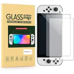 GENERICO - 02 Protectores De Pantalla D Vidrio Templado Para NINTENDO SWITCH OLED
