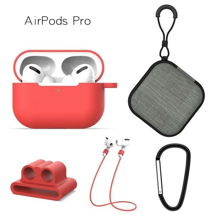 Case Estuche Funda Protector para Apple AirPods Pro - Kit 5 En 1