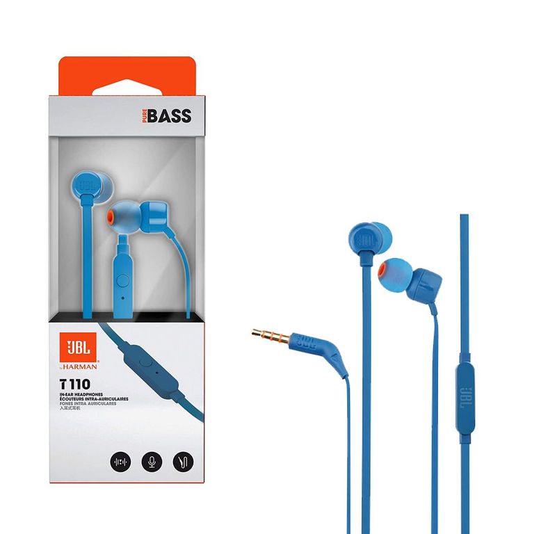Audífonos T110 In-ear Pure Bass Azul