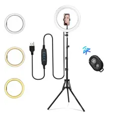 GENERICO - Aro De Luz Led 30cm + Trípode 2 Metros + Disparador Bluetooth.