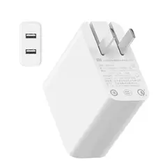 XIAOMI - Adaptador Cargador Dual USB de Tipo-C y Tipo-A de 33W Blanco