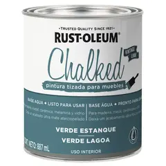 RUST OLEUM - Pintura tizada Chalked Brochable Verde Estanque 0887L
