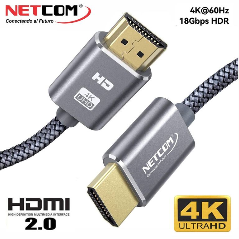 Cable HDMI 2.0 5 Metros Ultra HD 3D 4K 60hz 2160P Enmallado