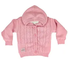 GENERICO - Chompa Capuche Hilo Algodon forrado en carnero - Quarzo Rosa - TR