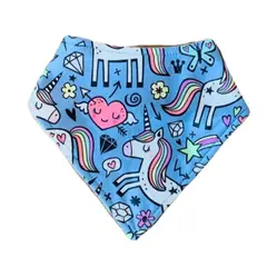 CHILLAX - Babero Bandana Hearts Unicorn para bebé