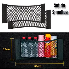 AURELA - Set de 2 Mallas Organizadora para Maletera del Auto