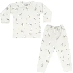 GENERICO - Pijama Bebe Niña - Algodon - Globo Oso Melon_.