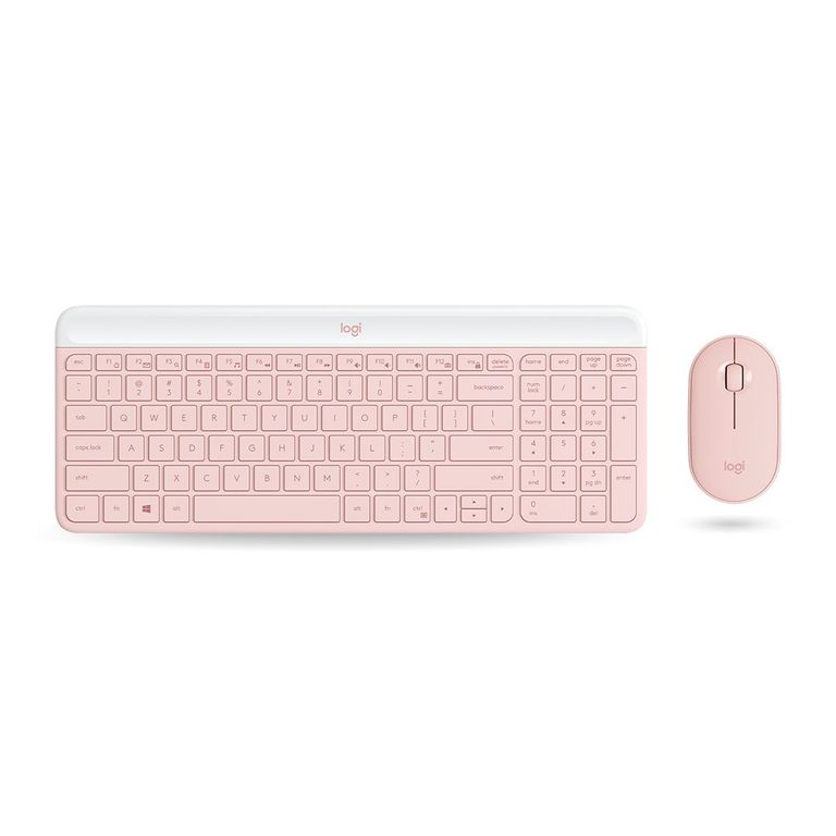 Teclado Mouse inalambrico MK470 Slim - Rosa