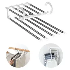 MINARI - Perchero Colgador Organizador de Pantalón Blanco 5 en 1 464P