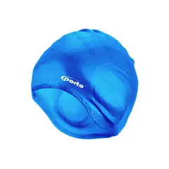 PORTO - Gorro de Natacion Silicona con Orejera Azul