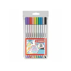STABILO - Marcador pen 68 brush x 10