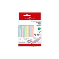FABER-CASTELL - Resaltador Textliner Plus x6 Pastel