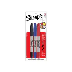 SHARPIE - Marcadores Permanentes Doble Punta x3 Básico
