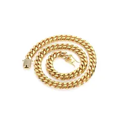 CLOCK PERU - CADENA HOMBRE ACERO DORADO PLATA