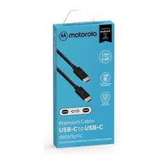 MOTOROLA - Cable USB Tipo-C A Tipo-C 150cm Nylon Trenzado