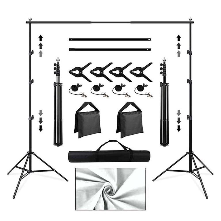 Portafondo Kit Portátil Estudio fotográfico 2.6 x 3.0 mt HOD01B