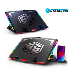 CYBERCOOL - Cooler RGB Gamer Hasta 17 Con Soporte para Movil Ha-k7