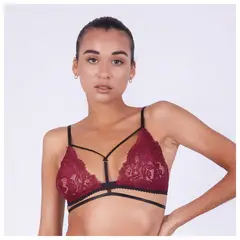 FIDEM LENCER?A - Bralette de encaje color vino - Julieta
