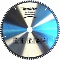 MAKITA - Disco de Sierra 10" (255mm) 100 Dientes para Aluminio D-03414