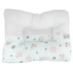 BABY MERINOS - Almohada Bebe anti-cabeza plana - Cabecitas - Rosado