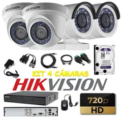 HIKVISION - Kit 4 Cámaras Seguridad HD 1TB
