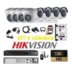 HIKVISION - Kit 8 Cámaras Seguridad HD 1tb