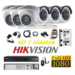 HIKVISION - Kit 6 Cámaras Seguridad FULLHD 1tb