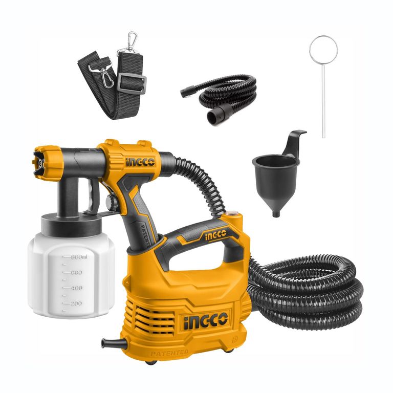 PISTOLA DE PINTAR 550W CON COMPRESOR BOTE DE PLÁSTICO INGCO - SPG5008