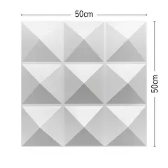 DECOKASA - Panel de Pvc 3D para Decoración de Interiores 50x50cm 12 pcs