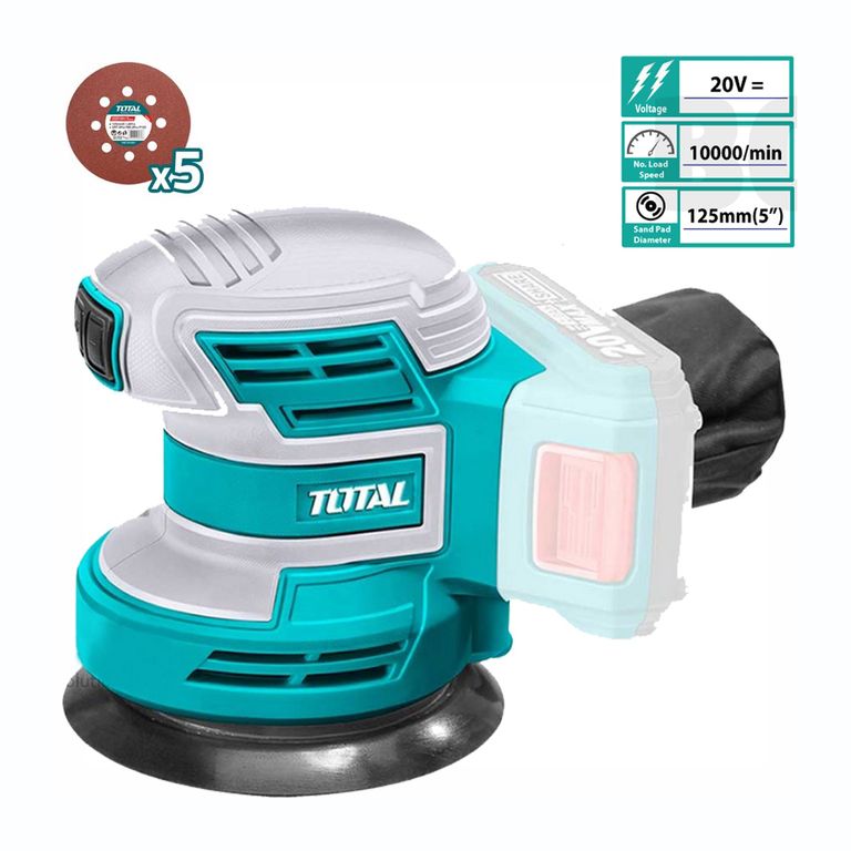 LIJADORA ROTO ORBITAL 20V INALÁMBRICA LI-ON TOTAL - TROSLI2001