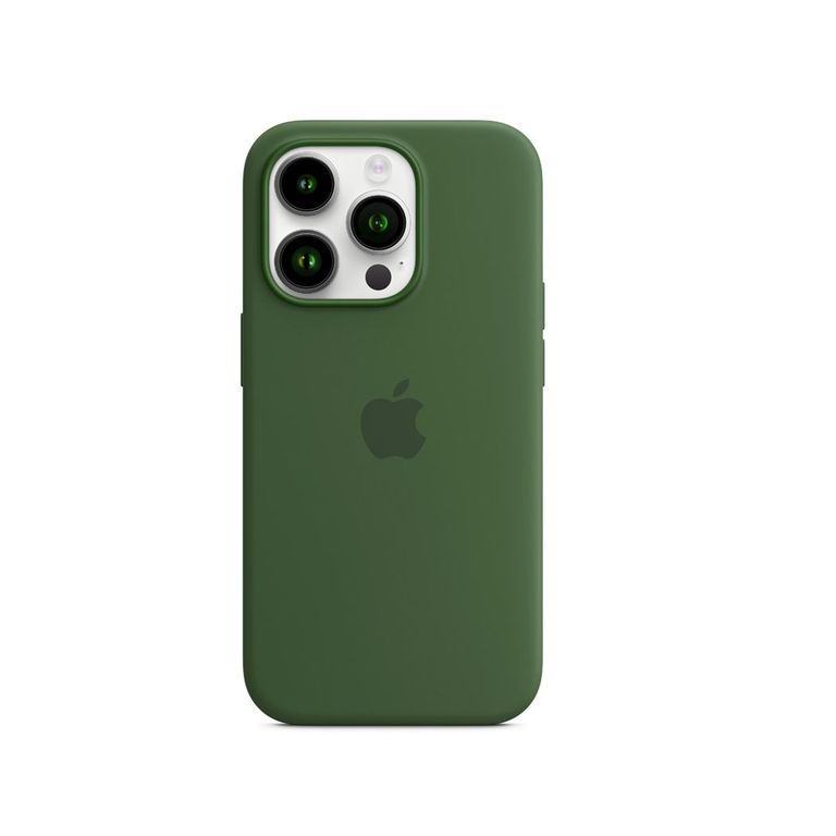 Funda Silicone Para iPhone 14 Pro Max Verde Militar