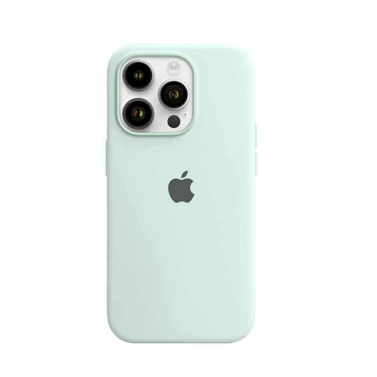 Funda Silicone Para iPhone 14 Pro Max - Celeste Bebe