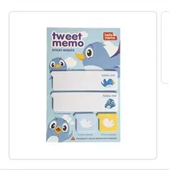 GENERICO - Note it - Set de Notas Adhesivas Tweet Memo