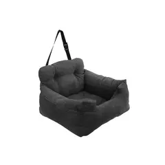 QUE PATAS PET SHOP - Sofá Copiloto Cómodo Gris Oscuro para Mascota