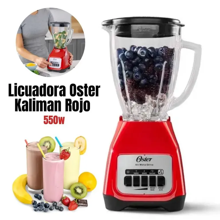 Licuadora Kaliman 2velocidades - ROJO