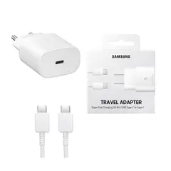SAMSUNG - Adaptador de corriente 25W + Cable Tipo C a Tipo C