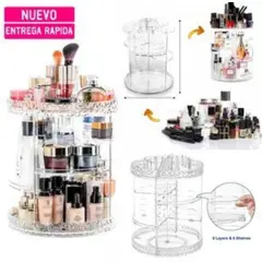 OEM - Organizador de Maquillaje Acrílico Giratorio 360 Grados