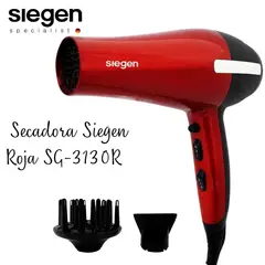 SIEGEN - Secadora Profesional de Cabello Ion Pro SG 3130R - Rojo