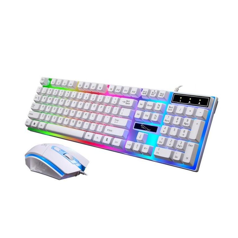 Teclado y Mouse Gaming Retroiluminado Luces RGB