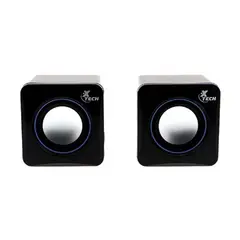 XTECH - Parlantes mini stereo con alimentación USB y plug de 35mm